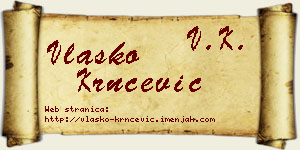 Vlaško Krnčević vizit kartica